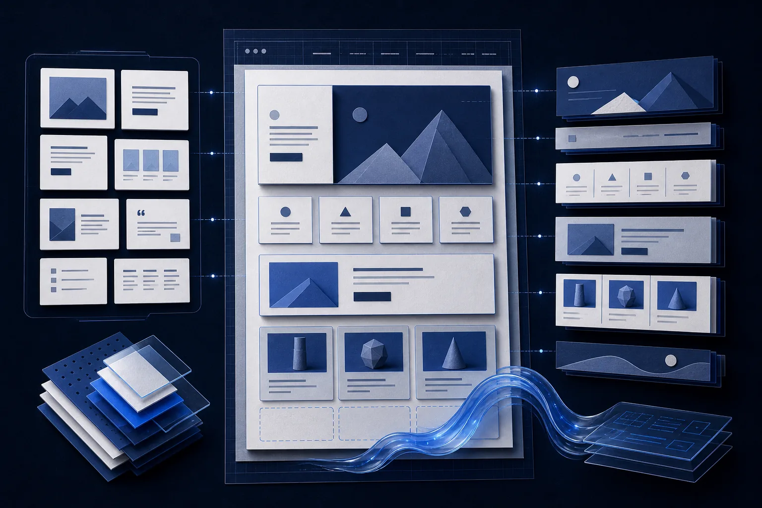 Abstract Shopify theme blocks and storefront layout system
