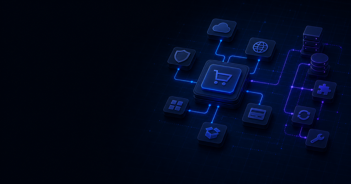 A managed commerce core compared with a modular self-hosted store stack