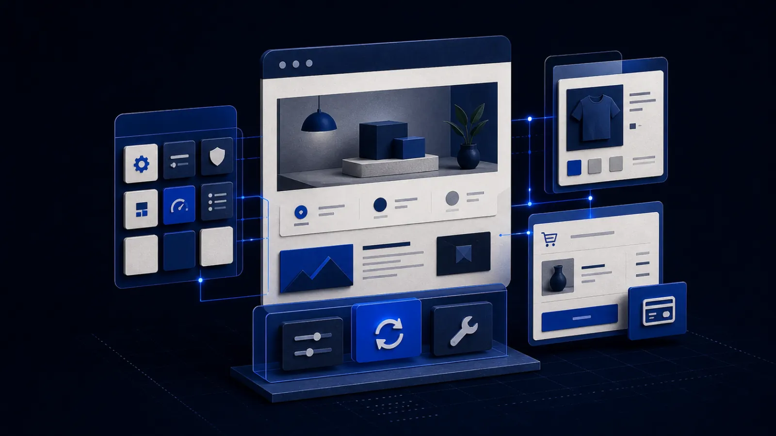 Business website, online store, plugin, and maintenance tools connected in one system